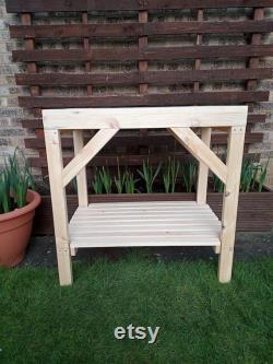 Heavy Duty Greenhouse wooden Staging and Potting Bench