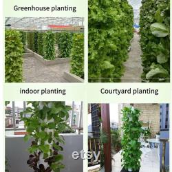 Home Garden Vertical Tower Farming Indoor and Outdoor Complete Hydroponic Growing Systems Kit with 15 Layers 45 Plant Sites