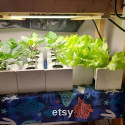 Hydroponic Growing System, 2 Vinyl Downspout 3x4 Inch With 4 End Caps System, DIY Kratky Container Gardening