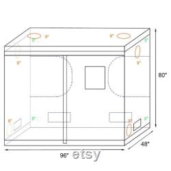 Hydroponic Plant Grow Tent with Window Black