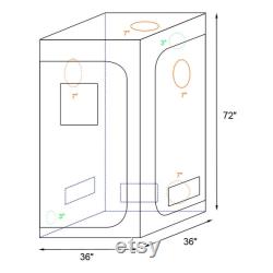 Hydroponic Plant Growing Tent with Window Green and Black 90 90 180cm Home Use Dismountable