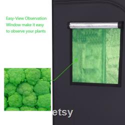 Hydroponic Plant Growing Tent with Window Green and Black 90 90 180cm Home Use Dismountable