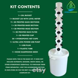 Hydroponic Tower Basic Kit 30 Plant Capacity