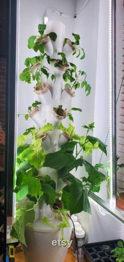 Hydroponic Tower Garden With Lights (24 pots)