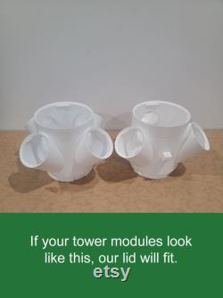 Hydroponic Tower Reservoir Lid and Light arms for 5-Gallon Bucket 11.8