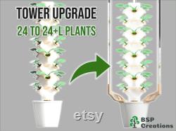 Hydroponic Tower Upgrade 24 to 24 Plants Lights