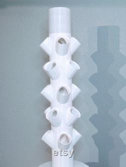 Hydroponic tower system for 20 cups four-way cup modules.
