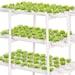 Hydroponics Growing System 108 Plant Sites, 3 Layers 12 Food-grade Pvc-u Pipes Hydroponic Gardening System Grow Kit With Water Pump