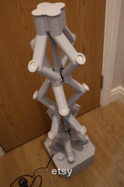 Hydroponics Tower. 3D Printed, 16 net pot, Original Design. Strong water flow. Best for lettuce, strawberry and pak choi.