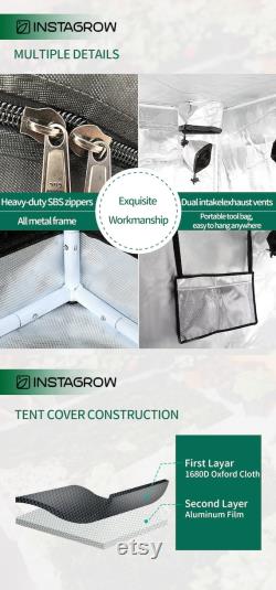 INSTAGROW 16 sizes grow tent Lightproof Drying Tent High Reflective Hydroponic Tent
