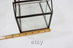 Indoor Greenhouse, Tabletop Metal and Glass Greenhouse, Planter, Terrarium, 3 Peek House, Vintage Metal Glass Greenhouse, Free USA Ship