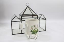 Indoor Greenhouse, Tabletop Metal and Glass Greenhouse, Planter, Terrarium, 3 Peek House, Vintage Metal Glass Greenhouse, Free USA Ship