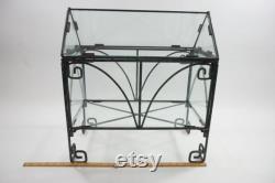 Indoor Greenhouse, Tabletop Metal and Glass Greenhouse, Planter, Terrarium, Glass Roof House, Vintage Indoor Glass Greenhouse, Free Ship