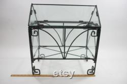 Indoor Greenhouse, Tabletop Metal and Glass Greenhouse, Planter, Terrarium, Glass Roof House, Vintage Indoor Glass Greenhouse Free USA Ship