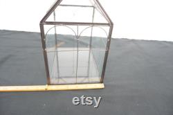 Indoor Greenhouse, Tabletop Metal and Glass Greenhouse, Planter, Terrarium, Glass Roof House, Vintage Metal Glass Greenhouse, Free USA Ship