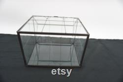 Indoor Greenhouse, Tabletop Metal and Glass Greenhouse, Planter, Terrarium, Glass Roof House, Vintage Metal Glass Greenhouse, Free USA Ship