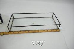 Indoor Greenhouse, Tabletop Metal and Glass Greenhouse, Planter, Terrarium, Some Flaws, Narrow Stained Glass Greenhouse, Free USA Ship
