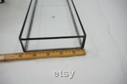 Indoor Greenhouse, Tabletop Metal and Glass Greenhouse, Planter, Terrarium, Some Flaws, Narrow Stained Glass Greenhouse, Free USA Ship