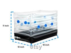 Inflatable Mushroom Monotub, Plugs and Filters for Fresh Air Exchange, Inflatable for Easy Storage, Reusable Alternative to Grow Bags