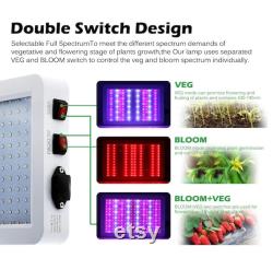 LED Grow Light 2000W 3000W Waterproof Phyto lamp Full Spectrum 2 Mode Switch Veg Bloom Indoor Plant Growth Lamp