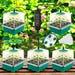 Led Nursery Pots Seed Starter Kit With Grow Light 12 Cell Germination Tray With Timer, Indoor Greenhouse Kit For Seedlings And Herbs