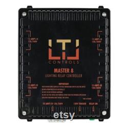LTL MASTER 8 Eight lighting relay controls, 120v and 240v Universal Plug