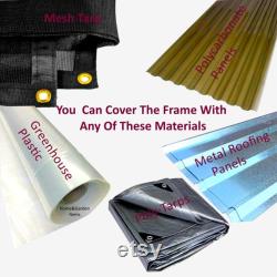 Lean-To Canopy Carport Kit for Greenhouse, Tent, Shade, Gazebo, Pergola, Carport, Cold Frame, Outdoor Shelter