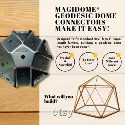Magidome Steel Geodesic Dome Connectors Build a shed, yurt, greenhouse, tent, hunting blind, playhouse, wedding dome, stage, tiny home.