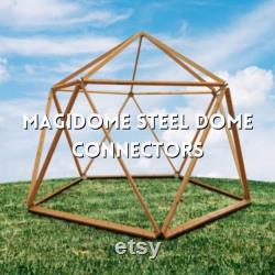 Magidome Steel Geodesic Dome Connectors- Build a tent, greenhouse dome, trellis, aviary, playhouse, yoga meditation dome, or yurt