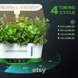 Mars Hydro 12 Pods Hydroponics Growing System with 6L Water Tank Dimmable LED Grow Light for Seeding and Clone