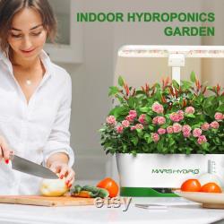 Mars Hydro 12 Pods Hydroponics Growing System with 6L Water Tank Dimmable LED Grow Light for Seeding and Clone