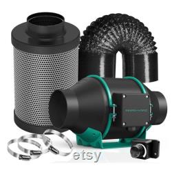 Mars Hydro 4 Inch Inline Duct Fan And Carbon Filter Combo With Speed Controller