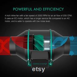 Mars Hydro 4 Inch Inline Ducting Fan And Carbon Filter Combo With Thermostat Controller