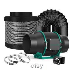 Mars Hydro 6 Inch Inline Ducting Fan And Carbon Filter Combo With Speed Controller