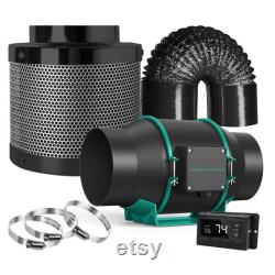 Mars Hydro 6 Inch Inline Ducting Fan And Carbon Filter Combo With Thermostat Controller