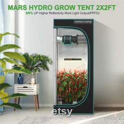 Mars Hydro Complete Grow Kits 2x2x5ft TS 600 LED Grow Light Full Spectrum 24 x24 x55 Indoor Grow Tent with 4 Ventilation Kit Indoor Plants