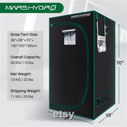 Mars Hydro Complete Grow Tent Kit TS 1000 LED Grow Light Dimmable Full Specturm 27 x27 x63 Grow Tent with 4 Inline Fan Filter Indoor Plant