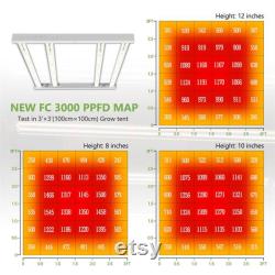 Mars Hydro FC3000 Samsung LED Grow Light 3x3ft UV IR with MeanWell Driver Full Spectrum Growing Light Daisy Chain Dimmable For Indoor Plants