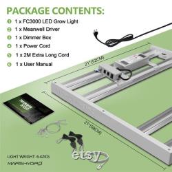 Mars Hydro FC3000 Samsung LED Grow Light 3x3ft UV IR with MeanWell Driver Full Spectrum Growing Light Daisy Chain Dimmable For Indoor Plants