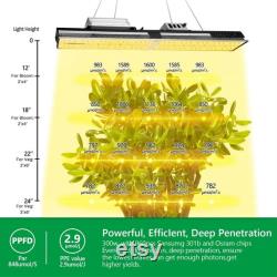 Mars Hydro SP 3000 LED Grow Lights 2x4ft Coverage Samsung LED Full Spectrum Grow Lamp with MeanWell Driver and Daisy Chain Dimmable Veg Flower