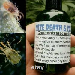Mite death and Foliar concentrate kills all soft bodied garden pest naturally