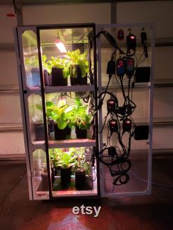 Mobile Greenhouse Cabinet Small Turn-Key Seedling Grow Station for Indoor Outdoor
