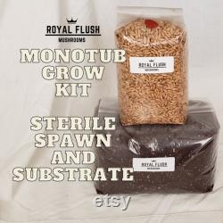Monotub Kit CVG Substrate, Sterile Grain Spawn Injection Port