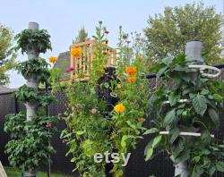 Mountable Self-Watering Hydroponic Tower Outdoor and Indoor Grow Fresh, Full-Sized Vegetables, fruit, herbs, and Greens