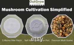 Multi-Grain Mushroom Substrate Jars 12 Pack Mega Mix Grain Spawn Out-Grow