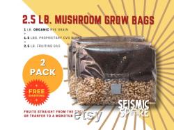 Mushroom Cultivation Kit All-in-One Grow Bags with Organic Rye Berries and CVG Substrate Ideal for Mycology Enthusiasts