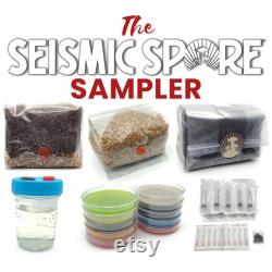 Mushroom Growing Supply Kit Includes Agar, CVG, Rye Bag, Liquid Culture, All-In-One Grow Bag, and Syringes