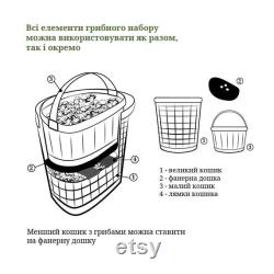 Mushroom Hunting Basket Foraging Backpack, Picking Morels Rucksack, Mushroom Collecting Bag