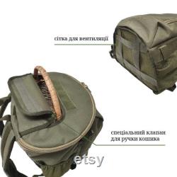 Mushroom Hunting Basket Foraging Backpack, Picking Morels Rucksack, Mushroom Collecting Bag