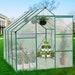 Outdoor Garden Greenhouse, Walk In Polycarbonate Greenhouse, 8.3' X 6.2' X 6.6' Greenhouse With Sliding Door And Rain Gutter